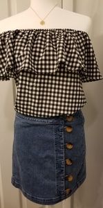 Free people denim skirt